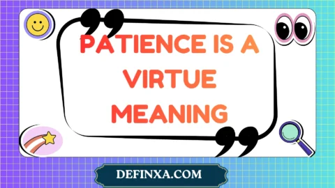 patience is a virtue meaning