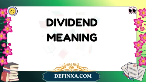 dividend meaning