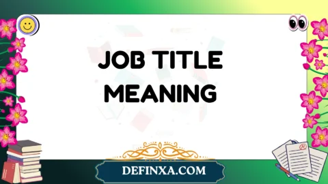 job title meaning