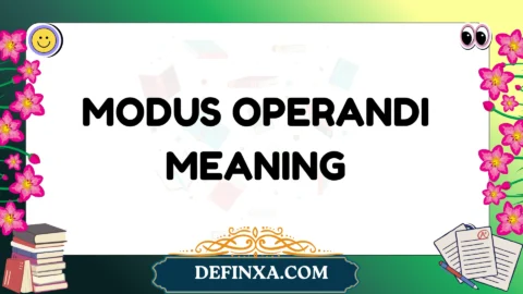 modus operandi meaning