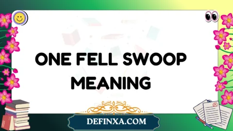 one fell swoop meaning